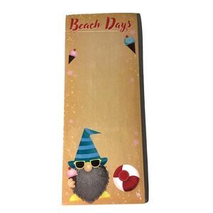 Gnome Magnetic List Note Pads 30 Sheets - Beach Days
